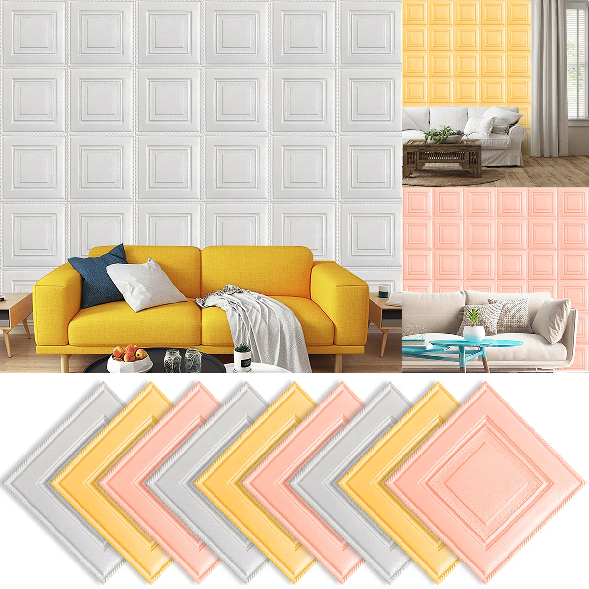 5/10Pcs 3D Self-Adhesive Wall Stickers Peel and Stick Wallpaper Foam Wall Panels for Living Room Bedroom Home DIY Decor Murals
5/10Pcs 3D Self-Adhesive Wall Stickers Peel and Stick Wallpaper Foam Wall Panels for Living Room Bedroom Home DIY Decor Murals