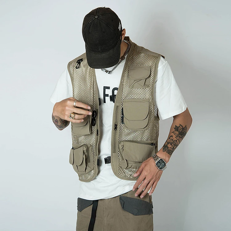 Men's Vest Summer Outdoor Multi Pocket Photography Mesh Breathable Fishing Thin Tank Top
Men's Vest Summer Outdoor Multi Pocket Photography Mesh Breathable Fishing Thin Tank Top