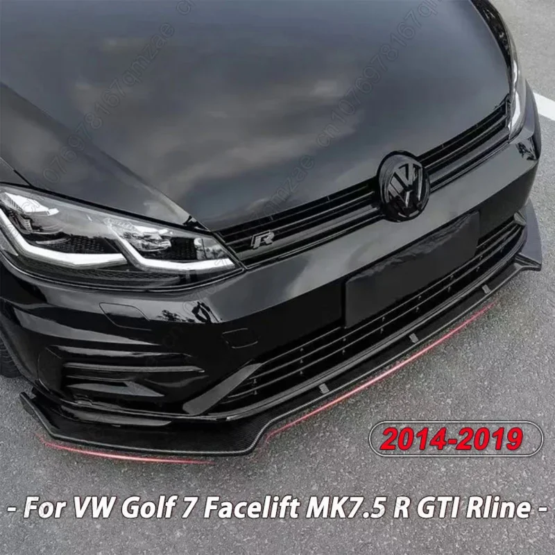 

For Volkswagen Golf 7 Facelift MK7.5 R GTI Rline 2014-2019 MAX Style Car Front Bumper Splitter Lip Spoiler Diffuser Guard Cover