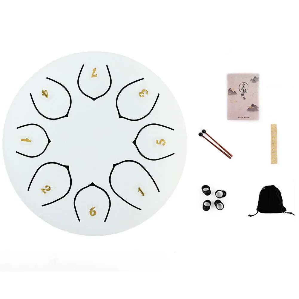 Percussion Steel Tongue Drum 8 Tune Kits Carbon Steel Drumstick Finger Cots Instrument Modern Professional Stickers
Percussion Steel Tongue Drum 8 Tune Kits Carbon Steel Drumstick Finger Cots Instrument Modern Professional Stickers