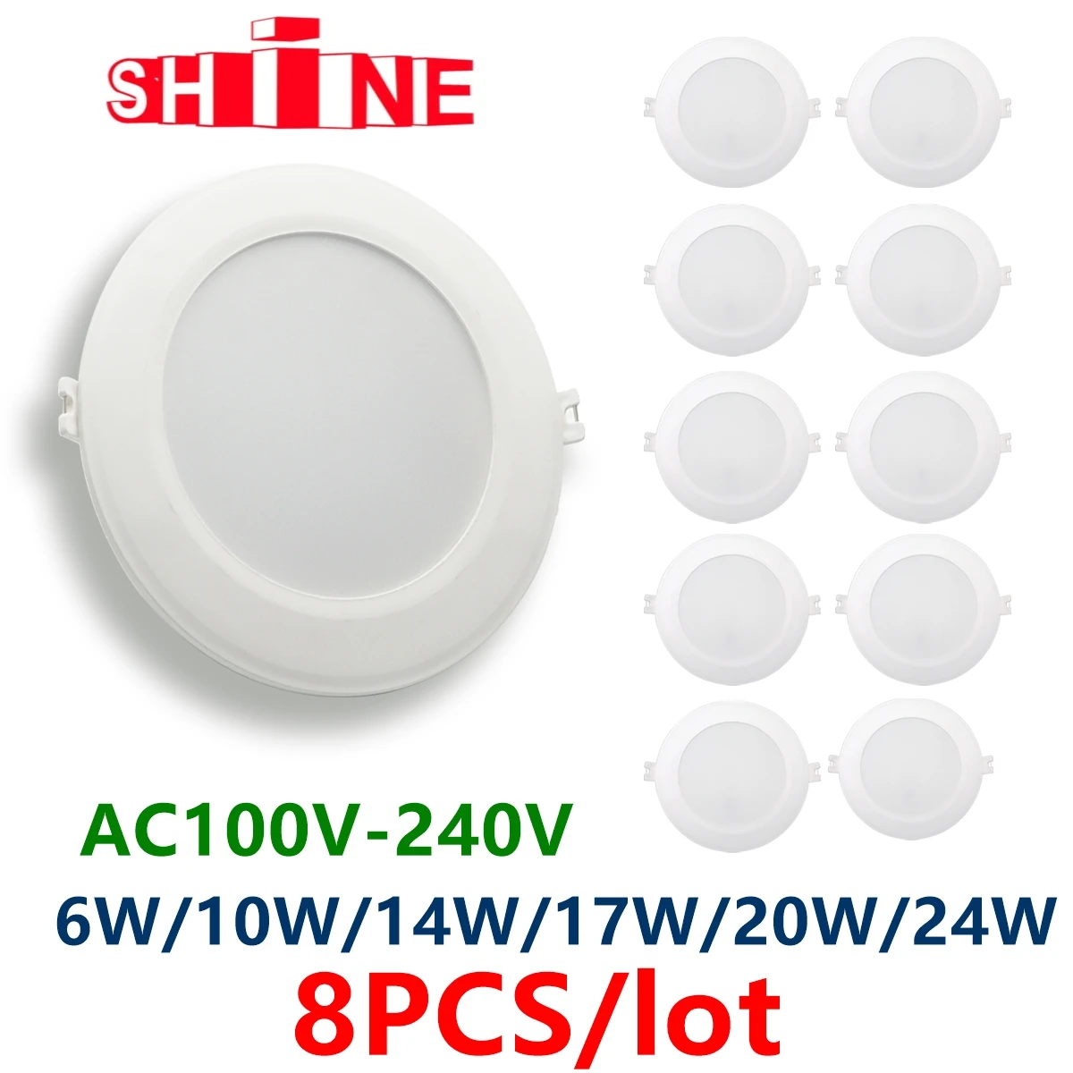 8PCS LED dark down light sky lamp AC100V-240V 6W-24W super bright warm white light suitable for kitchen study
8PCS LED dark down light sky lamp AC100V-240V 6W-24W super bright warm white light suitable for kitchen study