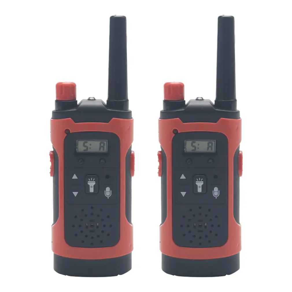 

2pcs Mini 80-100M Kids Walkie Talkies Toy Child Electronic Radio Voice Interphone Toy Outdoor LCD Display Walkie Talkies Toy