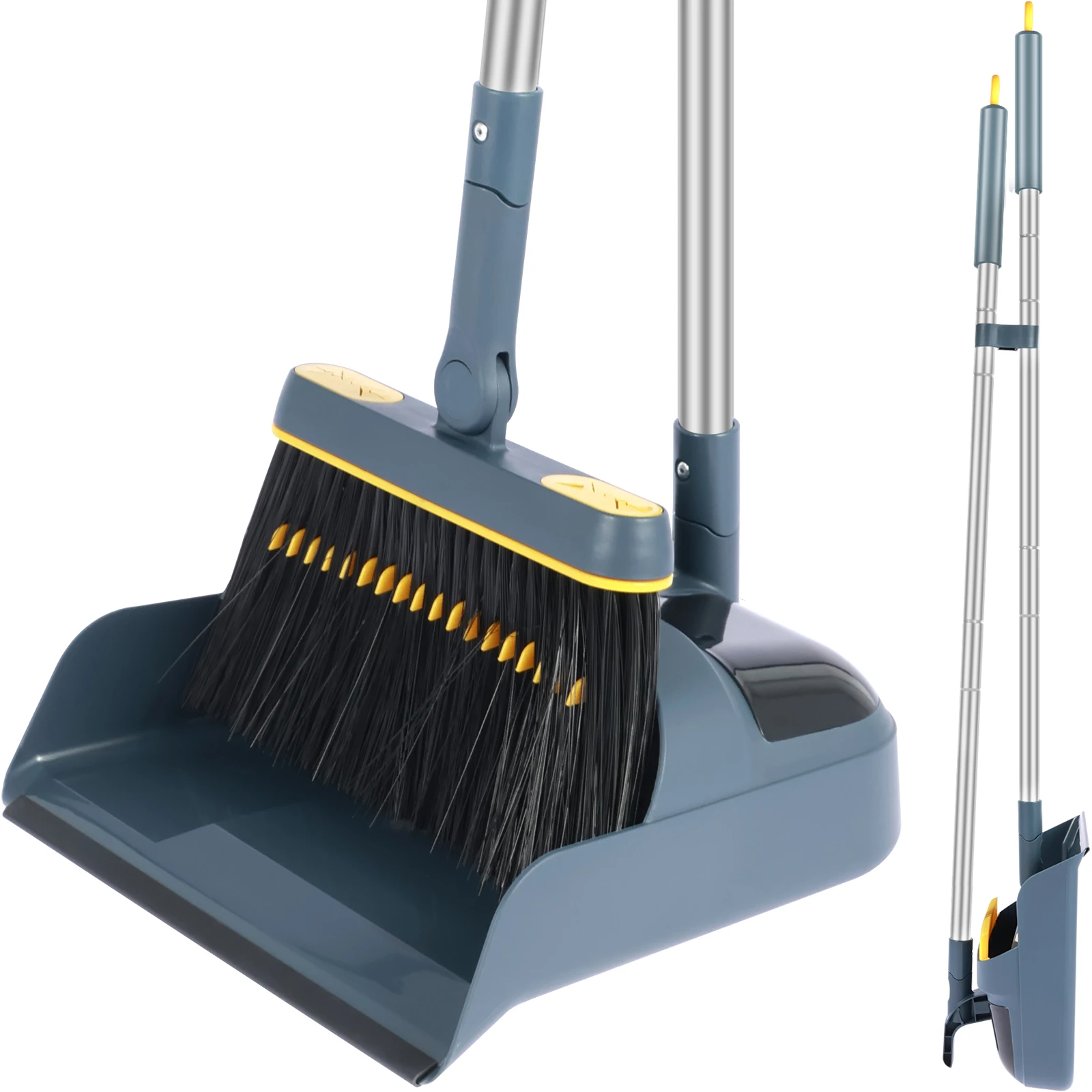 Broom and Dustpan Set with Long Handle Portable Broom Dustpan Combo Upright Standing Dustpan and Brush Sets Foldable Dust Pan
Broom and Dustpan Set with Long Handle Portable Broom Dustpan Combo Upright Standing Dustpan and Brush Sets Foldable Dust Pan