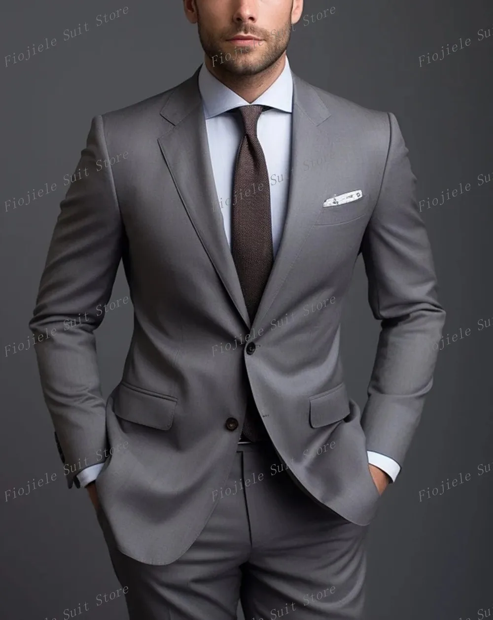 Men Tuxedos Gray Business Suit Groom Groomsman Prom Wedding Party Formal 2 Piece Set Jacket And Pants
Men Tuxedos Gray Business Suit Groom Groomsman Prom Wedding Party Formal 2 Piece Set Jacket And Pants