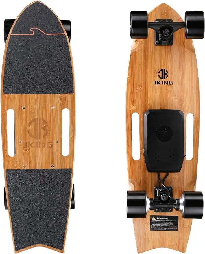 Jking Electric Skateboard Longboard with Remote Control Skateboard,700W Hub-Motor,3 Speeds Adjustment penny board
Jking Electric Skateboard Longboard with Remote Control Skateboard,700W Hub-Motor,3 Speeds Adjustment penny board