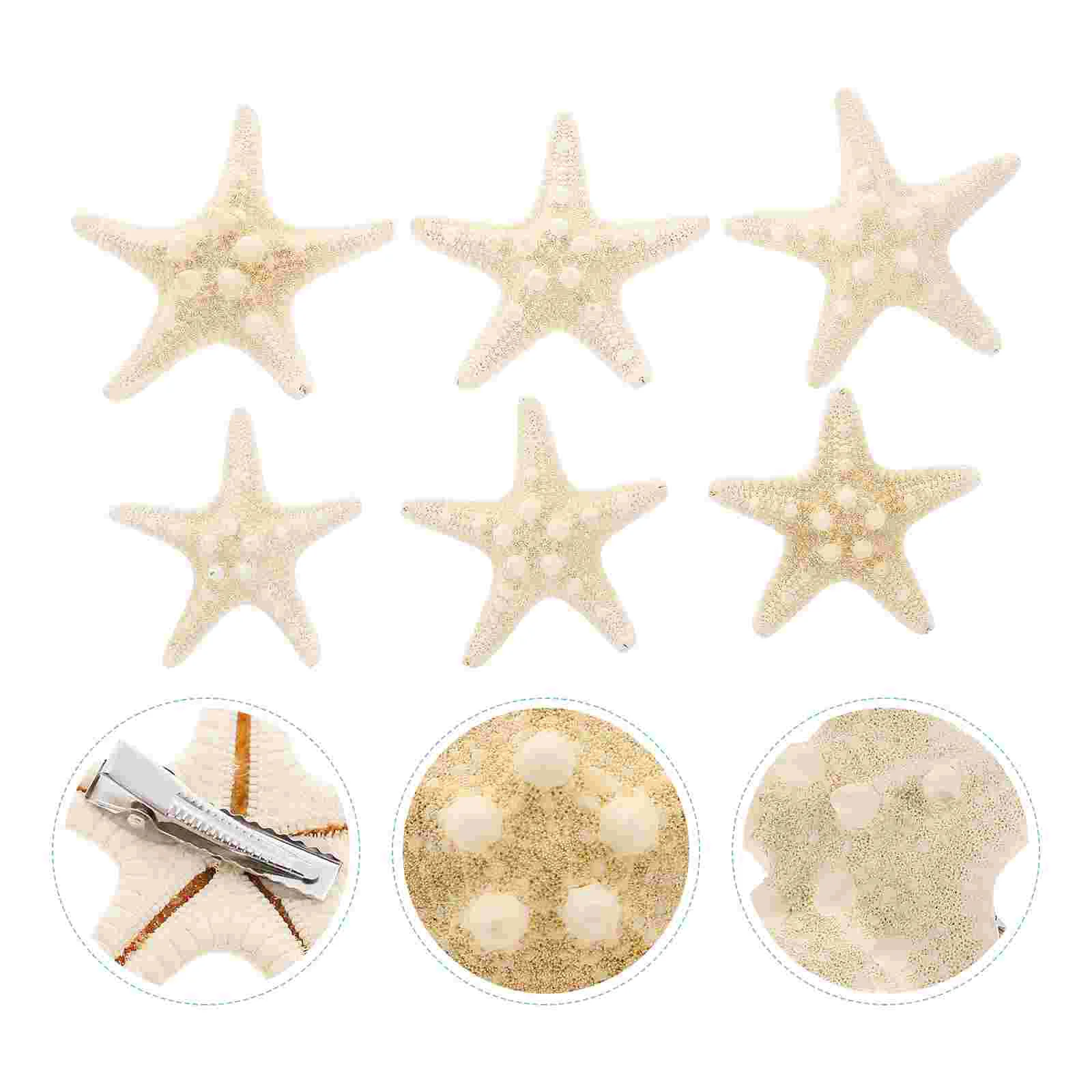 6pcs Sea Star Shape Hair Clips Ocean Style Hair Clips Barrettes for Women Lady (Size for Random)
6pcs Sea Star Shape Hair Clips Ocean Style Hair Clips Barrettes for Women Lady (Size for Random)