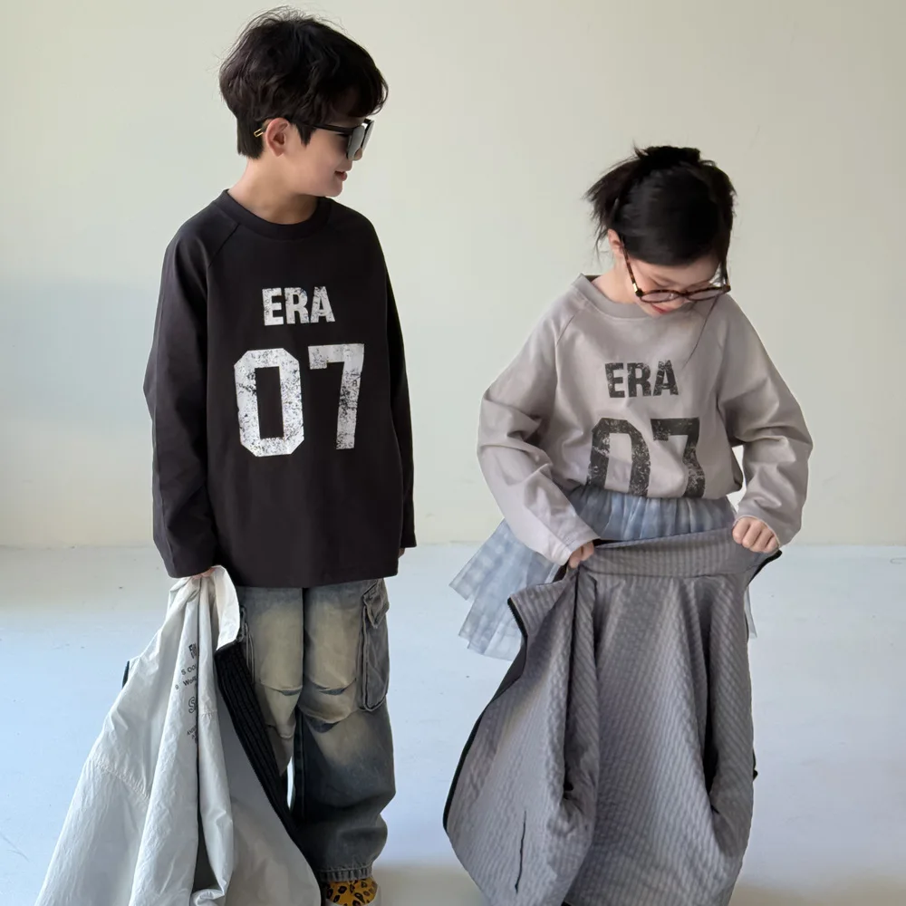 2025 Autumn New Children Long Sleeve T Shirts Cotton Boys Casual Letter Print Tee Kids Girls Loose Bottoming Tops Baby Clothes 13 S20cccc95699a4391b2ea60e582adeb74G
