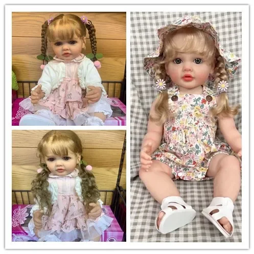 

NPK 55CM Reborn Lifelike Toddler Girl Doll Betty 3D painting Full Body Silicone Waterproof Bathy Toy Hand-Detailed Paint