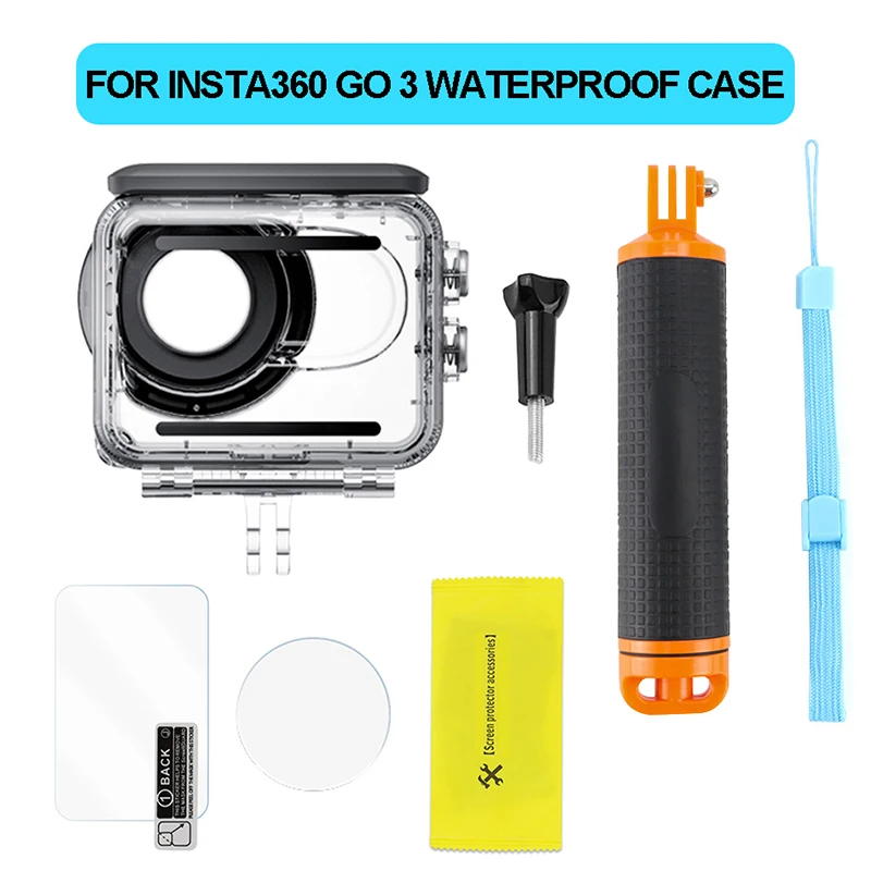 60M Waterproof Shell for Insta360 Go3 Waterproof Case Go 3 Accessories Original Diving Case
60M Waterproof Shell for Insta360 Go3 Waterproof Case Go 3 Accessories Original Diving Case