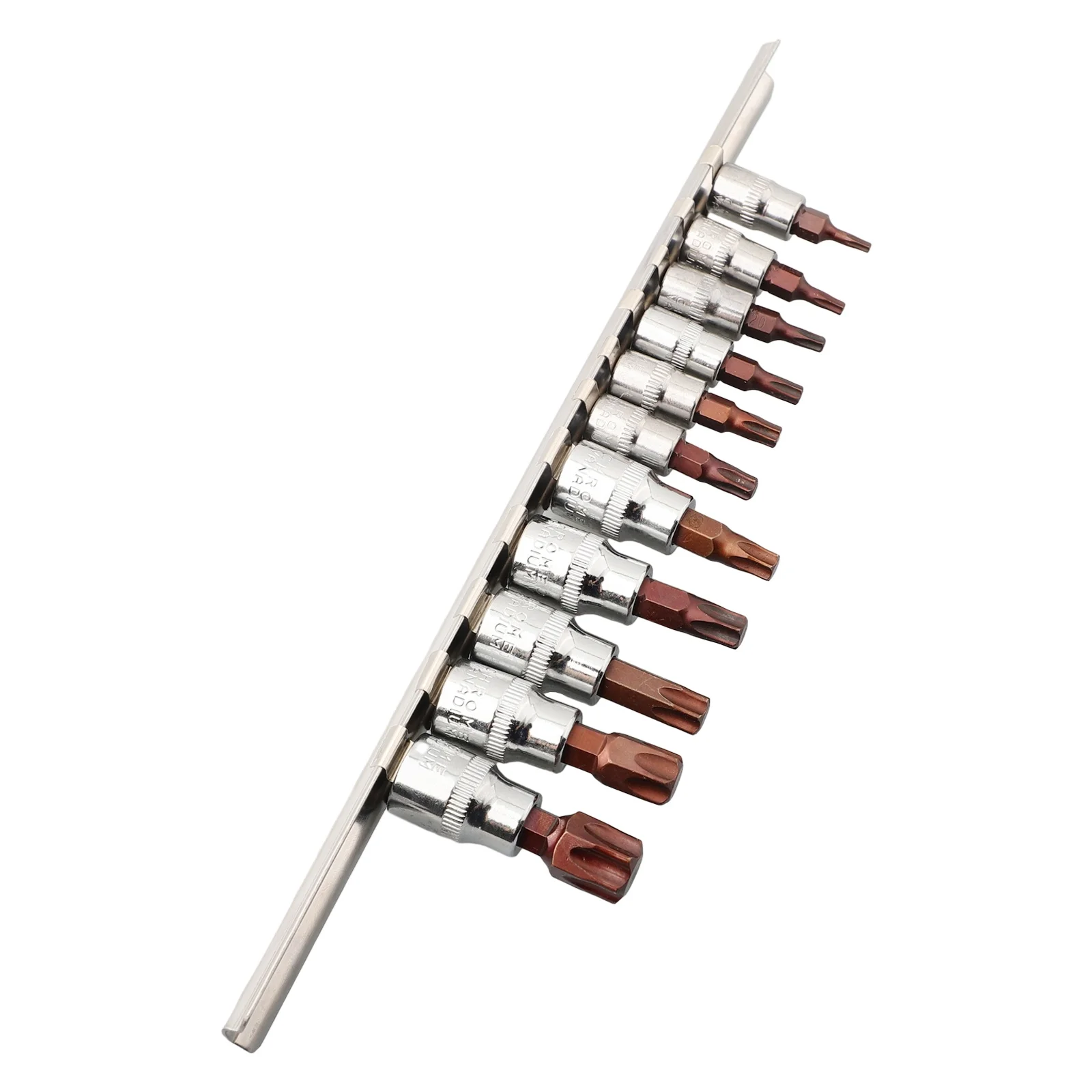11 Pcs Socket Bit Torx Screwdriver Bits 3/8 1/4inch Drive Alloy T10-T60 Hand Tool Manual Tools Accessories Electric Screwdriver
11 Pcs Socket Bit Torx Screwdriver Bits 3/8 1/4inch Drive Alloy T10-T60 Hand Tool Manual Tools Accessories Electric Screwdriver
