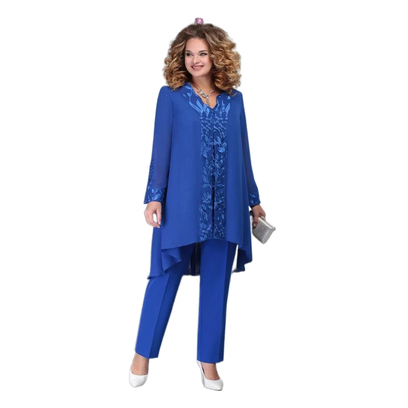Women's 3 Pcs Plus Size Pant Suits Chiffon Flowy Tunic Top Cardigan Pant Outfit Set Elegant Wide Leg Pants Set for Curvy Women
Women's 3 Pcs Plus Size Pant Suits Chiffon Flowy Tunic Top Cardigan Pant Outfit Set Elegant Wide Leg Pants Set for Curvy Women