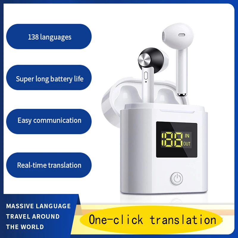 Smart TWS Translation Headphones 138 Languages Instant Translate headset Voice Translator Wireless Bluetooth Translator Earphone
Smart TWS Translation Headphones 138 Languages Instant Translate headset Voice Translator Wireless Bluetooth Translator Earphone