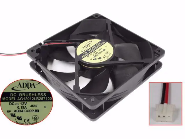 ADDA AG12012LB257100 DC 12В 0.19A 120x120x25 мм 2-проводной серверный квадратный охлаждающий вентилятор
ADDA AG12012LB257100 DC 12В 0.19A 120x120x25 мм 2-проводной серверный квадратный охлаждающий вентилятор