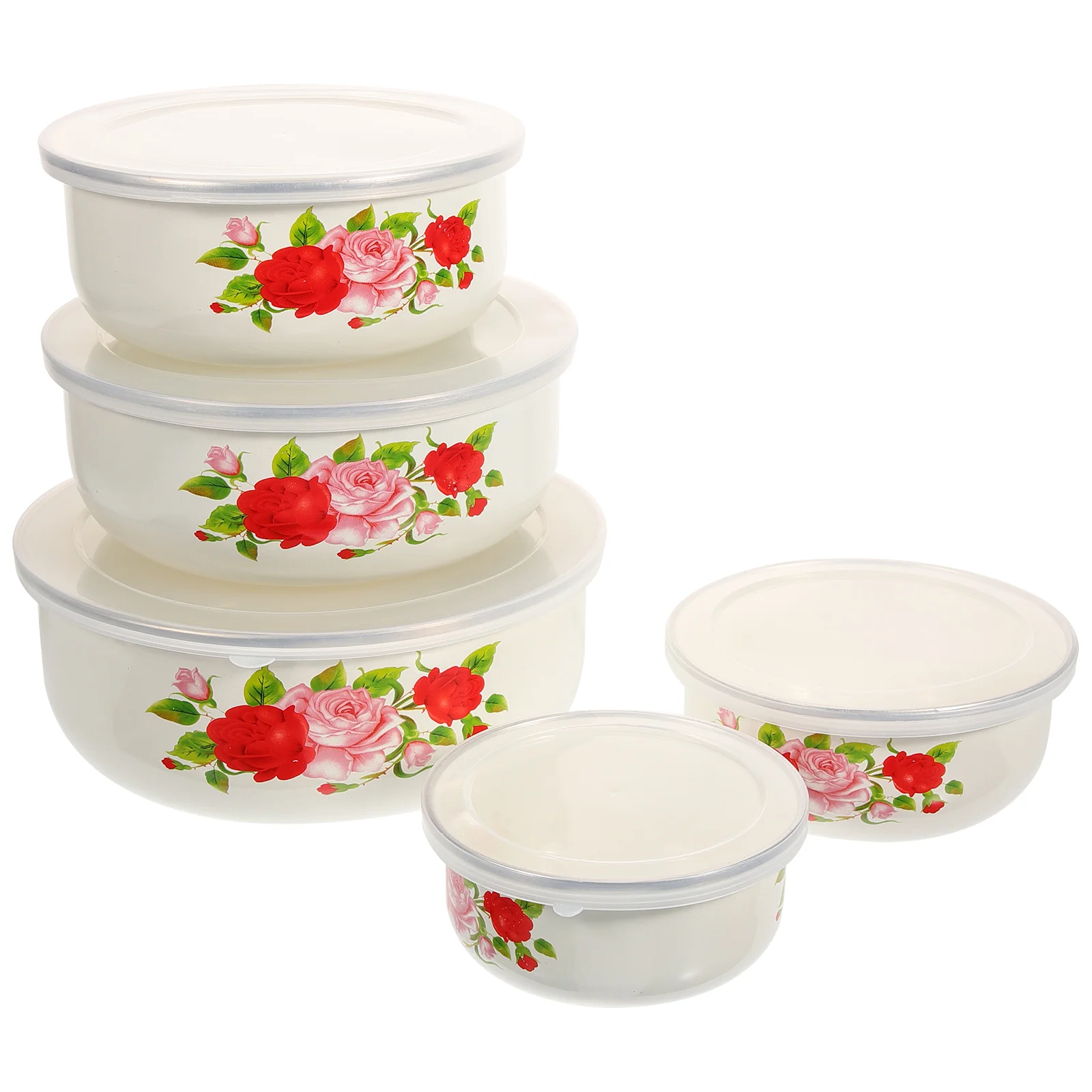 Mixing Bowls Lids Set Enamel Basin Nesting Storage Fruit Cereal Ice Cream Salads Kitchen Serving
Mixing Bowls Lids Set Enamel Basin Nesting Storage Fruit Cereal Ice Cream Salads Kitchen Serving