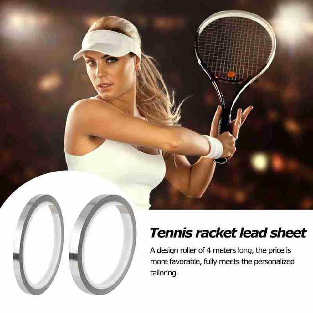 

4M 0.18mm Thick Adhesive Weighted Lead Tape Sheet Heavier Sticker Balance Strips Aggravated Tennis Badminton Racket Golf Clubs