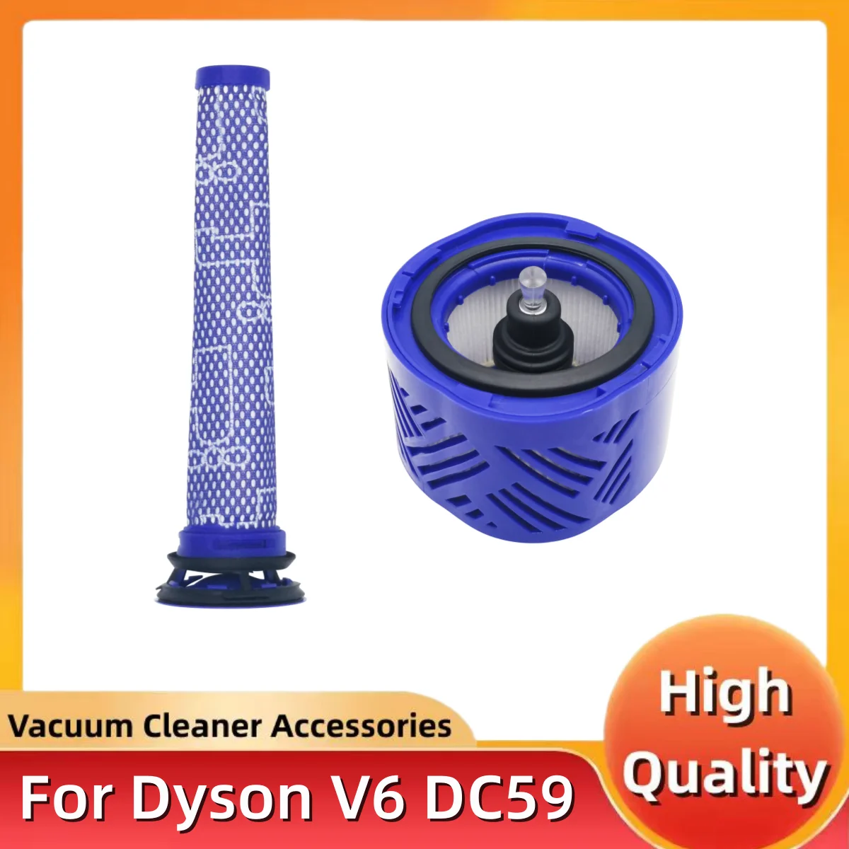 Filter Pre & Post-Motor HEPA Filter Kit Suitable for Dyson DC59 V6 Vacuum Cleaner Parts DY-96674101 & DY-96566101 Replacement
Filter Pre & Post-Motor HEPA Filter Kit Suitable for Dyson DC59 V6 Vacuum Cleaner Parts DY-96674101 & DY-96566101 Replacement