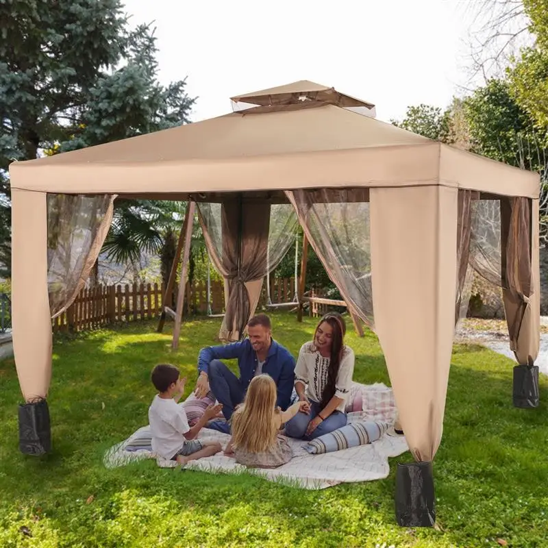 Outdoor Canopy Gazebo,10x10ft,with Four Sandbags,Gazebo,with Netting,Patio Gazebo,Backyard, Outdoor, Patio,Lawn
Outdoor Canopy Gazebo,10x10ft,with Four Sandbags,Gazebo,with Netting,Patio Gazebo,Backyard, Outdoor, Patio,Lawn