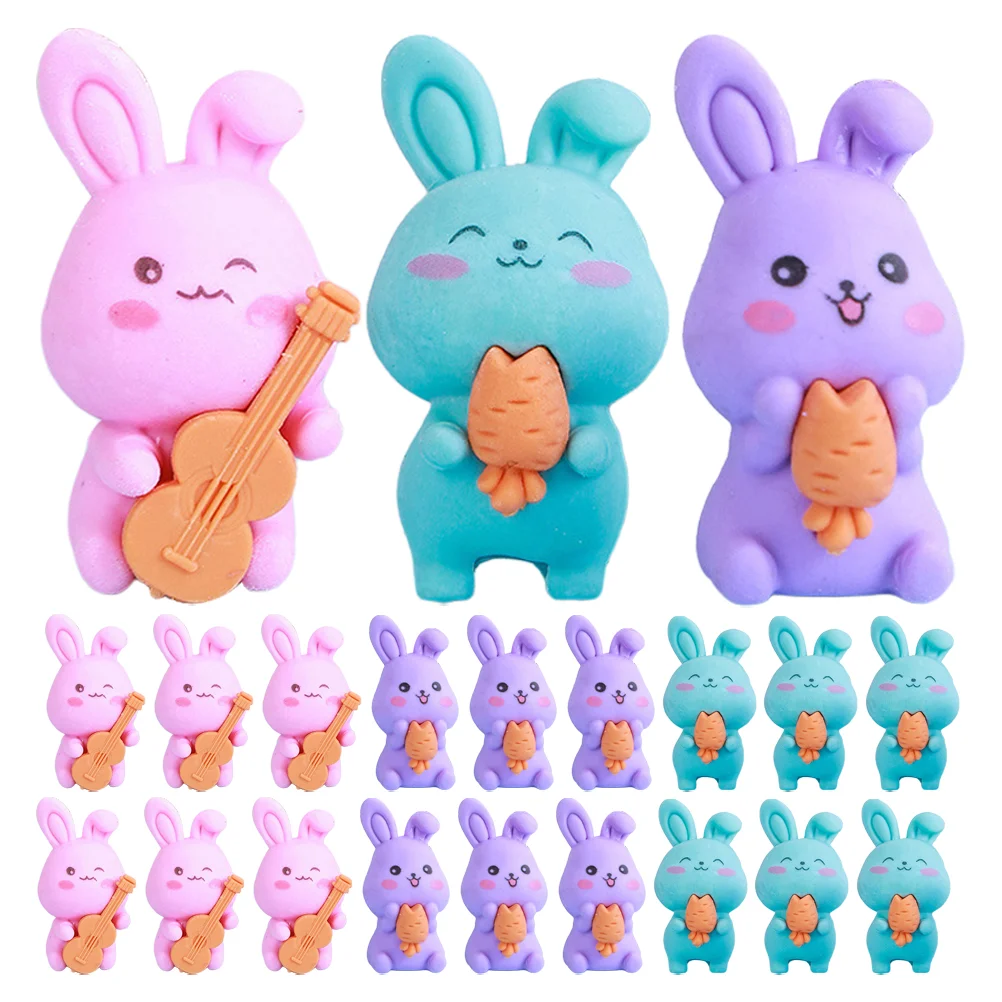 

36 Pcs Rabbit Eraser Drafting Erasers Drawing Fun for Students Animal Bunny Reward Mini Classroom Child