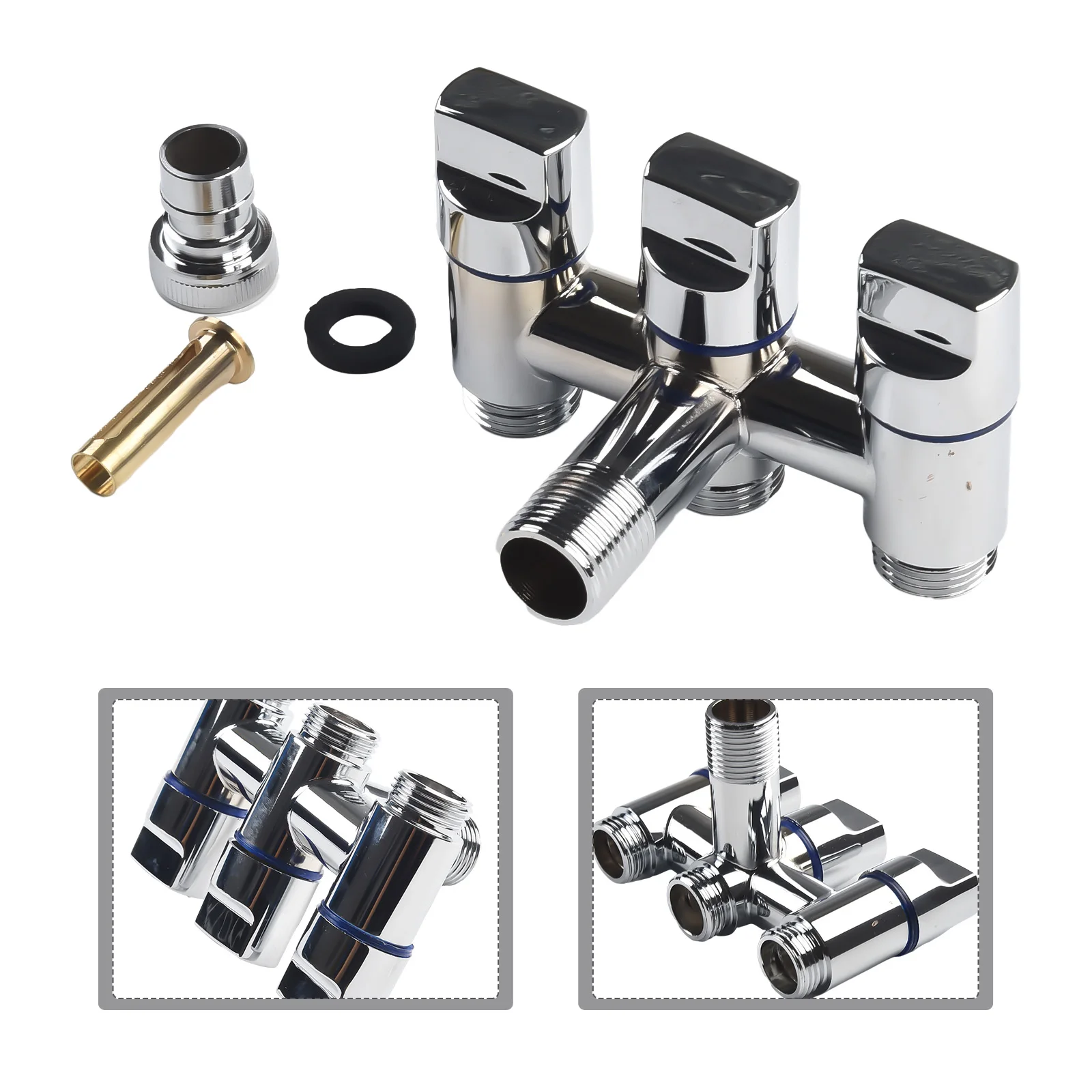 1pc 3-way Control Angle Valve 1pc 4 Point Snap Connector G1/2 Stainless Steel Valve For Kitchen Bathroom Balcony
1pc 3-way Control Angle Valve 1pc 4 Point Snap Connector G1/2 Stainless Steel Valve For Kitchen Bathroom Balcony