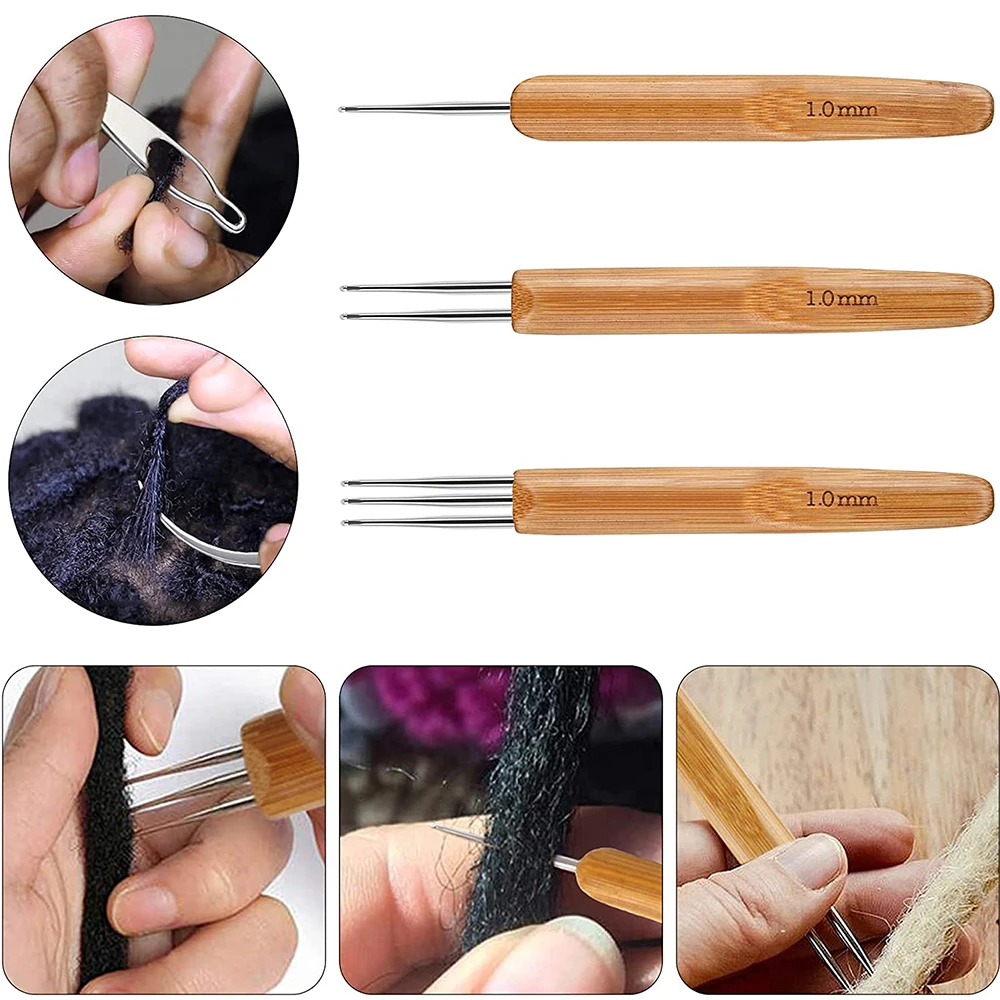 Profeesional Dreadlock Crochet Bamboo Handle Hook 0.5Mm 0.75Mm 1-Hook 2-Hooks 3-Hooks Needle For Dreads Lock Needle
Profeesional Dreadlock Crochet Bamboo Handle Hook 0.5Mm 0.75Mm 1-Hook 2-Hooks 3-Hooks Needle For Dreads Lock Needle