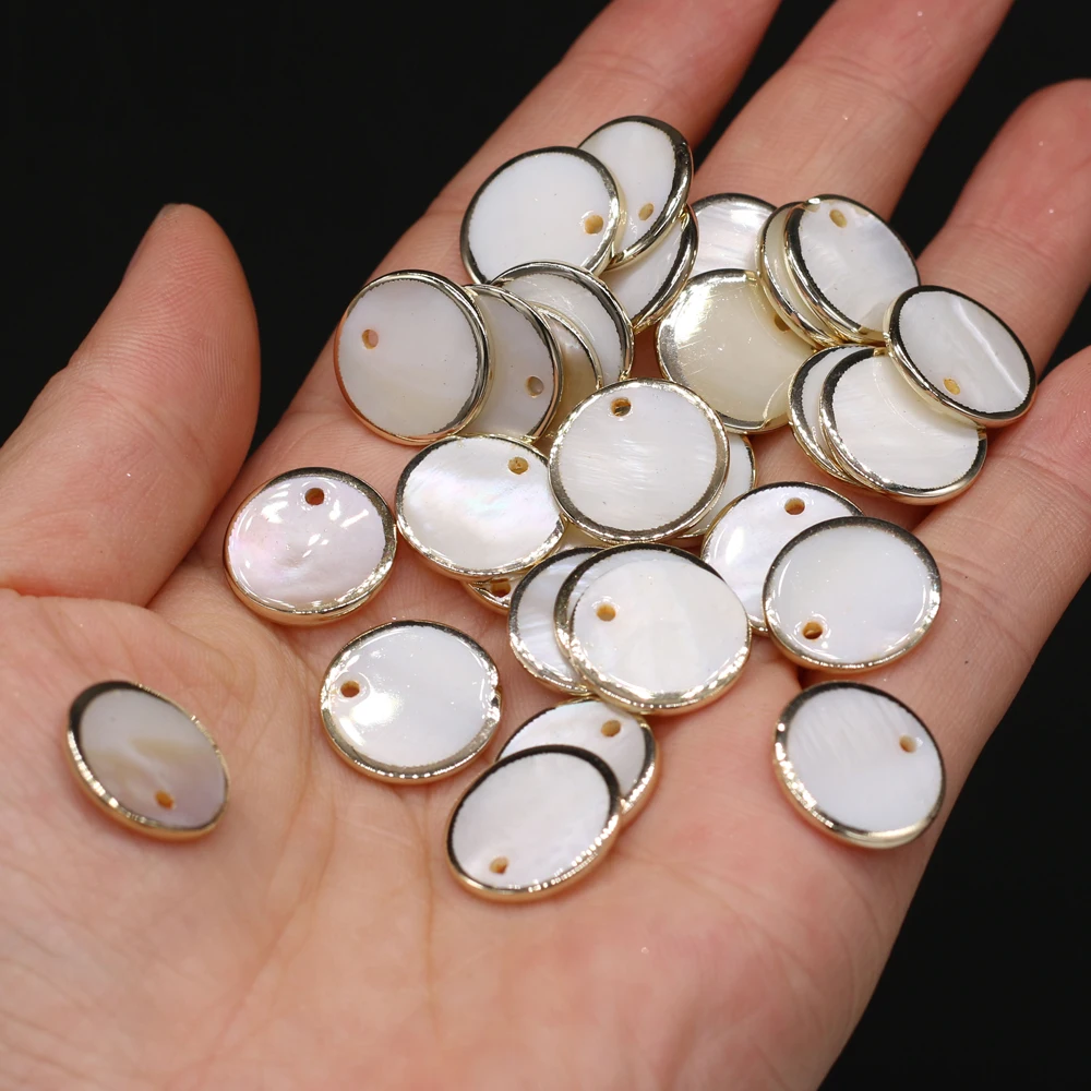 30PCS Wholesale Round White Natural Shell Pendant Bead For Jewelry Making DIY Necklace Earring Accessories Gift Size 15x15mm
30PCS Wholesale Round White Natural Shell Pendant Bead For Jewelry Making DIY Necklace Earring Accessories Gift Size 15x15mm
