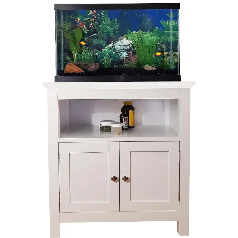 Fish Tank Stand with solid wood frame and no flimsy particle board. Solid white color. Supports up to 20 Gallon Aquarium Stand.
Fish Tank Stand with solid wood frame and no flimsy particle board. Solid white color. Supports up to 20 Gallon Aquarium Stand.