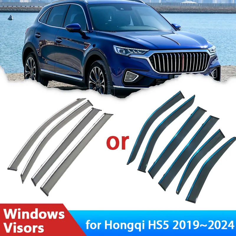 

Deflectors for Hongqi HS5 2024 2023 2022 2021 2020 2019 Accessories Car Side Windows Visors Rain Eyebrow Sun Visor Awning Trim