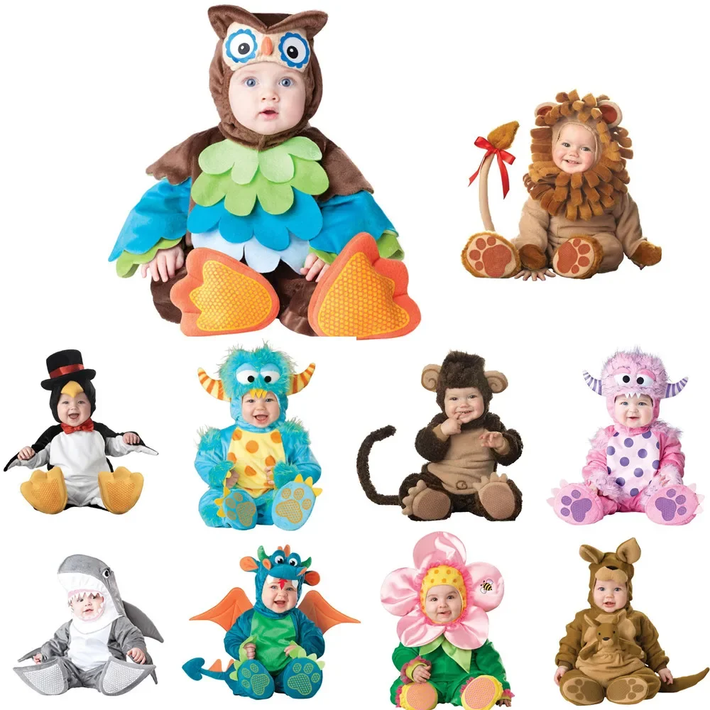 Infant Toddlers Baby Halloween Cosplay Costumes Cute Cartoon Monkey Dinosaur Kangaroo Penguin Christmas Purim Rompers Jumpsuit 
Infant Toddlers Baby Halloween Cosplay Costumes Cute Cartoon Monkey Dinosaur Kangaroo Penguin Christmas Purim Rompers Jumpsuit