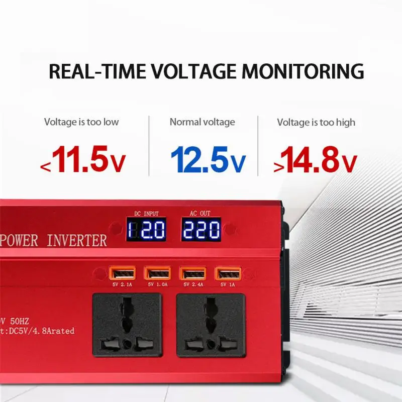 6000W DC12V/24V To 220V Sine Wave Voltage Converter Adapter Car Power Inverter Solar Inverter Universal Socket Auto Acc
6000W DC12V/24V To 220V Sine Wave Voltage Converter Adapter Car Power Inverter Solar Inverter Universal Socket Auto Acc