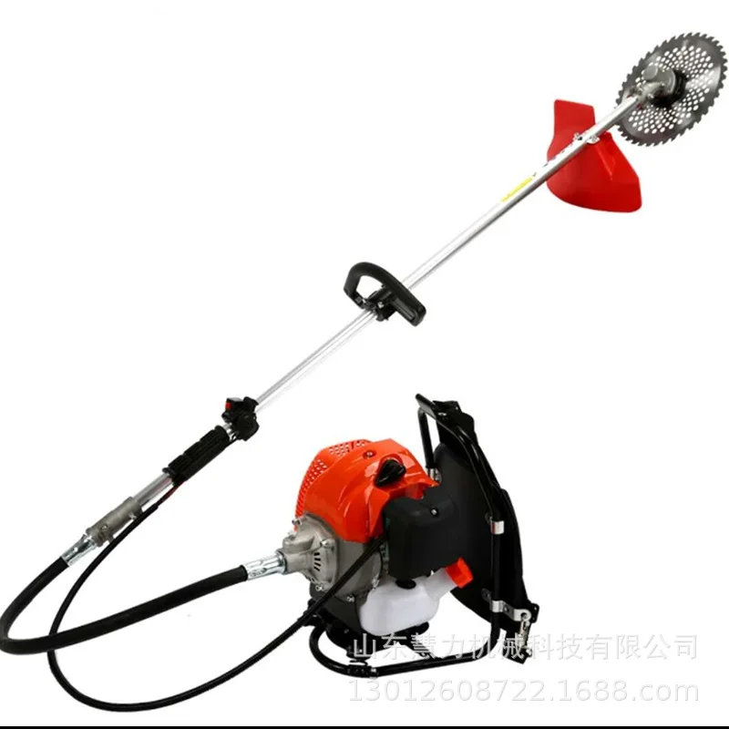 

52cc Four-stroke Brush Cutter Small Piggyback Wheat Mower Side-mounted Two-stroke Gasoline Lawn Mower