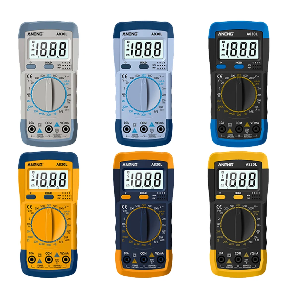 Digital Multimeter 1999 Counts Battery Operated DC AC Voltmeter Ohm Meter Tester for Voltage Current Resistance Diode Continuity
Digital Multimeter 1999 Counts Battery Operated DC AC Voltmeter Ohm Meter Tester for Voltage Current Resistance Diode Continuity