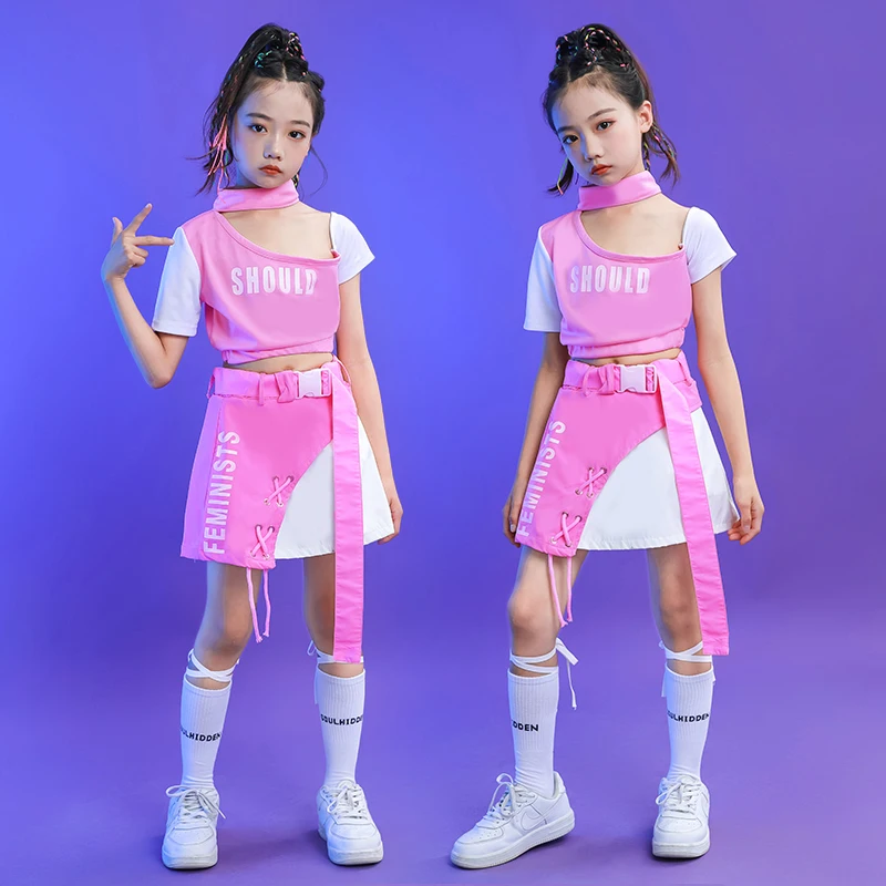 Kids Stage Wear Hip Hop Clothing Pink Tank Tops Skirt Mini For Girls Concert Jazz Dance wear Costume Teenage Street Clothes
Kids Stage Wear Hip Hop Clothing Pink Tank Tops Skirt Mini For Girls Concert Jazz Dance wear Costume Teenage Street Clothes