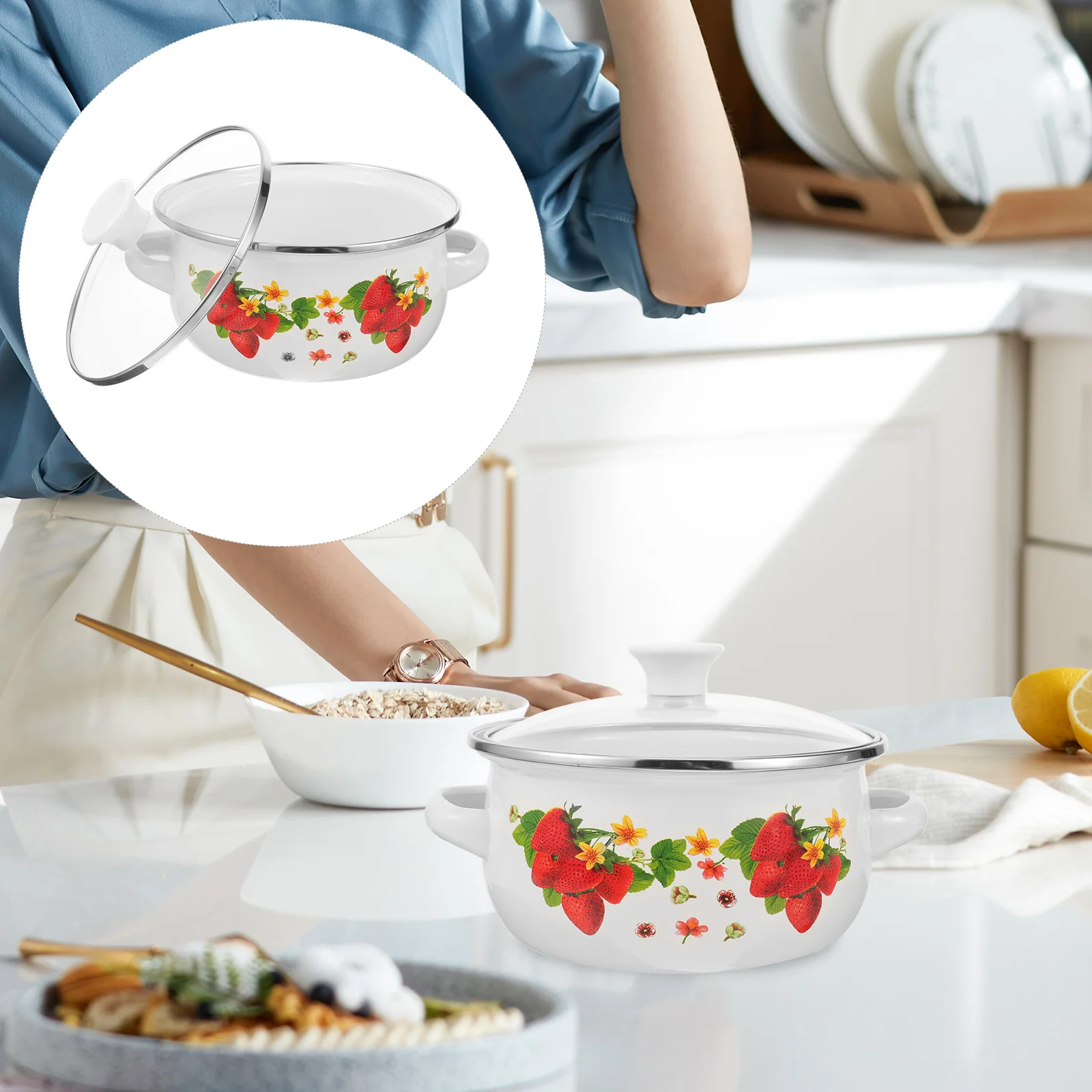 3 pcs Small Cooking Pans Stock Pot Kitchen Cooking Pot Stackable Pot Enamel Pots with Lids
3 pcs Small Cooking Pans Stock Pot Kitchen Cooking Pot Stackable Pot Enamel Pots with Lids