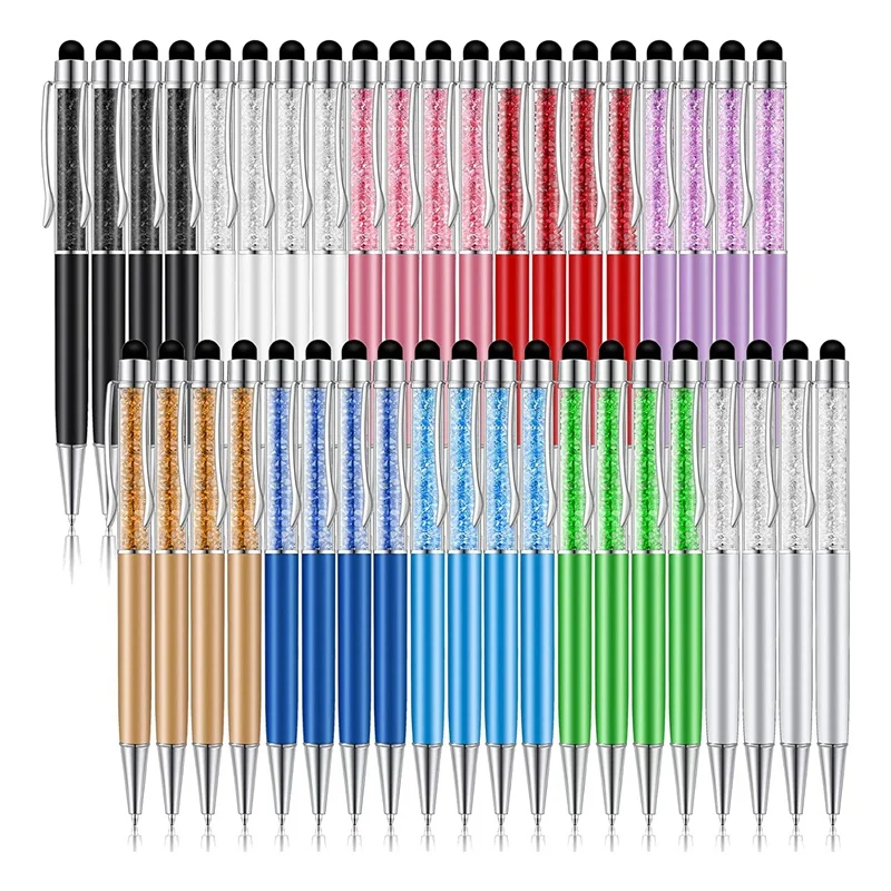 40Pcs Crystal Ballpoint Pen Bulk Shiny 2 In 1 Slim Crystal Diamond Screen Stylus Black Gel Ink Ballpoint Glitter Pen
40Pcs Crystal Ballpoint Pen Bulk Shiny 2 In 1 Slim Crystal Diamond Screen Stylus Black Gel Ink Ballpoint Glitter Pen