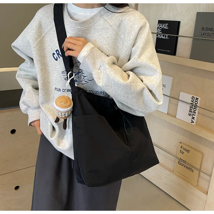 Women's Large Capacity Nylon Cloth Tote Bag Summer Versatile Crossbody & Shoulder Bag For School Class Daily Commute Women's Large Capacity Nylon Cloth Tote Bag Summer Versatile Crossbody & Shoulder Bag For School Class Daily Commute