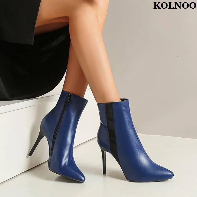 

Kolnoo New Popular Hot Sale Handmade Womens High Heel Boots Night-Club Oversize 34-47 Ankle Booties Evening Fashion Party Shoes