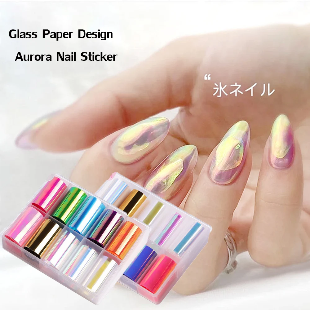 2023 New Aurora Nail Art Glass Foil Film DIY Cellophane Paper Ice Cube Gradient Korean Nail Trend Ice Cube Nail Art Decoration
2023 New Aurora Nail Art Glass Foil Film DIY Cellophane Paper Ice Cube Gradient Korean Nail Trend Ice Cube Nail Art Decoration