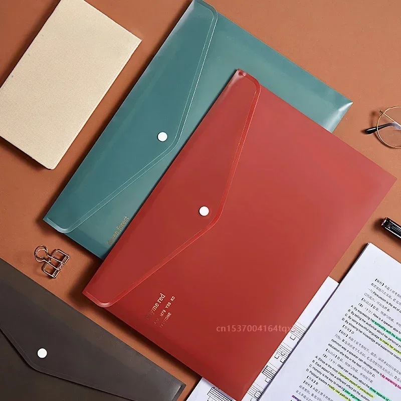 Creative Retro Color A4 Folder PP Folder Lock Button Design Envelope Document Office File Organizer Bag
Creative Retro Color A4 Folder PP Folder Lock Button Design Envelope Document Office File Organizer Bag