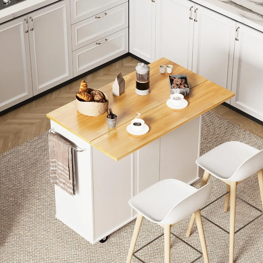 Rolling Kitchen Island Cart with Folding Drop Leaf Breakfast Bar, Portable Trolley Island with Large Storage Cabinet,
Rolling Kitchen Island Cart with Folding Drop Leaf Breakfast Bar, Portable Trolley Island with Large Storage Cabinet,