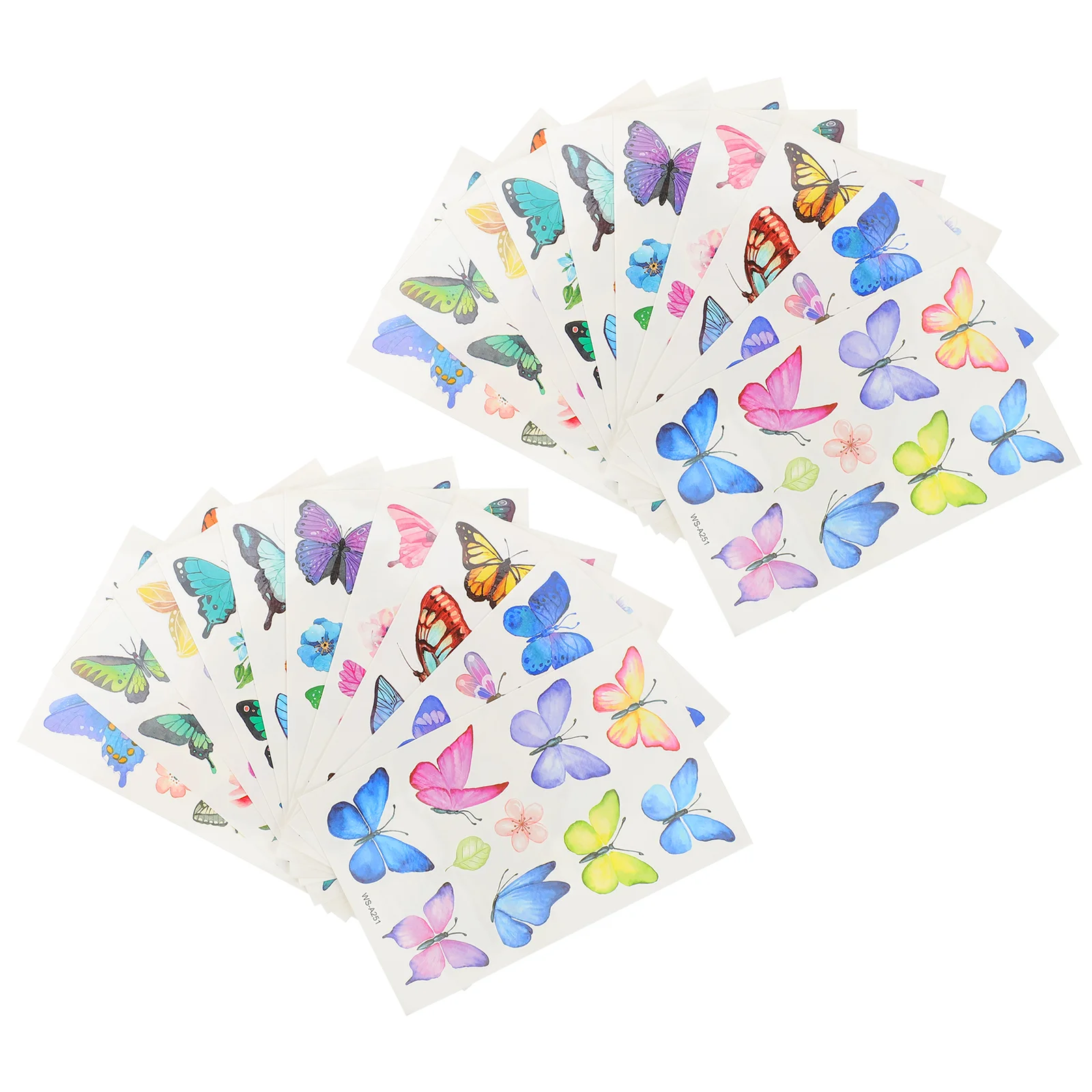 

20 Sheets Butterfly Stickers Kids Tattoos for Glitter Girls Women Butterflies Temporary