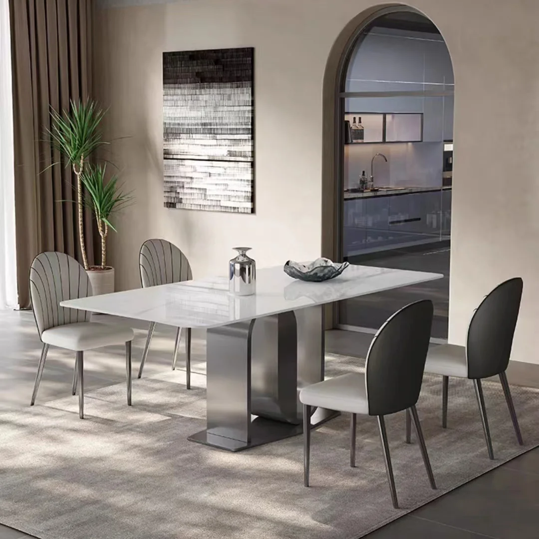 Italian Simple Rock Slab Modern Dining Table High-End Luxury Home Table and Chair Set
Italian Simple Rock Slab Modern Dining Table High-End Luxury Home Table and Chair Set