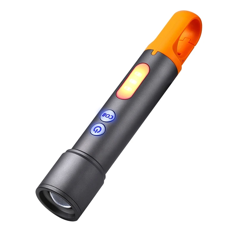USB Rechargeable Flashlight Zoomable LED Flashlight With COB Side Light Floodlight Torch For Outdoor Durable Easy To Use
USB Rechargeable Flashlight Zoomable LED Flashlight With COB Side Light Floodlight Torch For Outdoor Durable Easy To Use