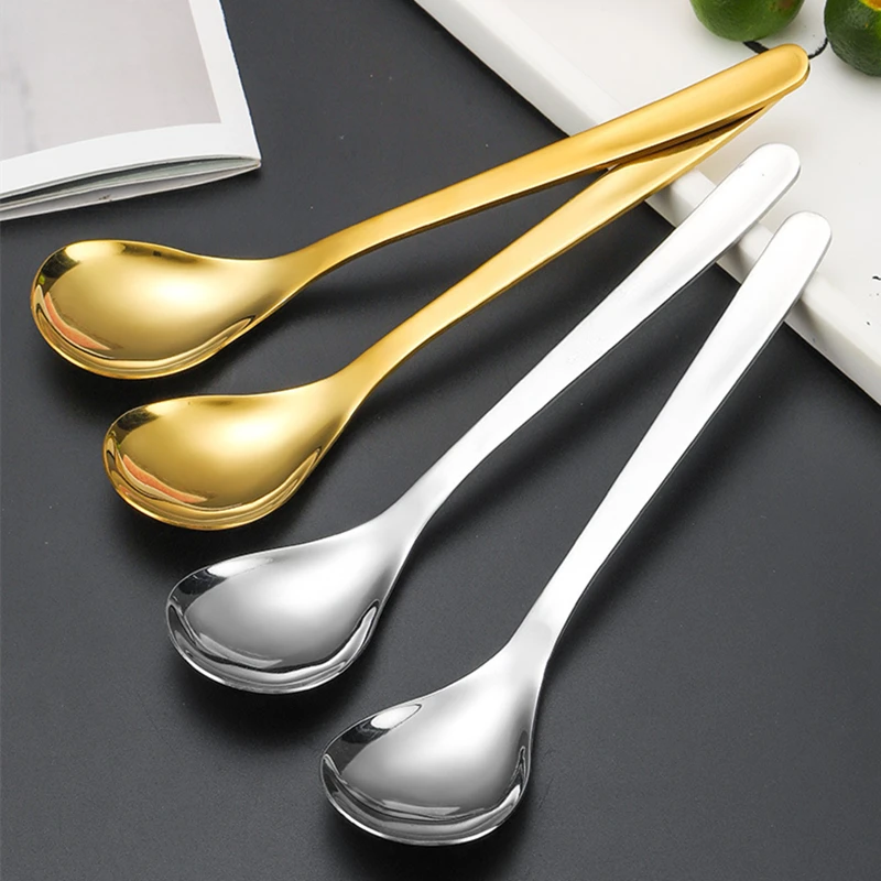Stainless Steel Gold Plated Western Food Soup Ladle Spoon Tableware Long Handle Bouillon Marmalade Tablespoons Kitchen Tools
Stainless Steel Gold Plated Western Food Soup Ladle Spoon Tableware Long Handle Bouillon Marmalade Tablespoons Kitchen Tools