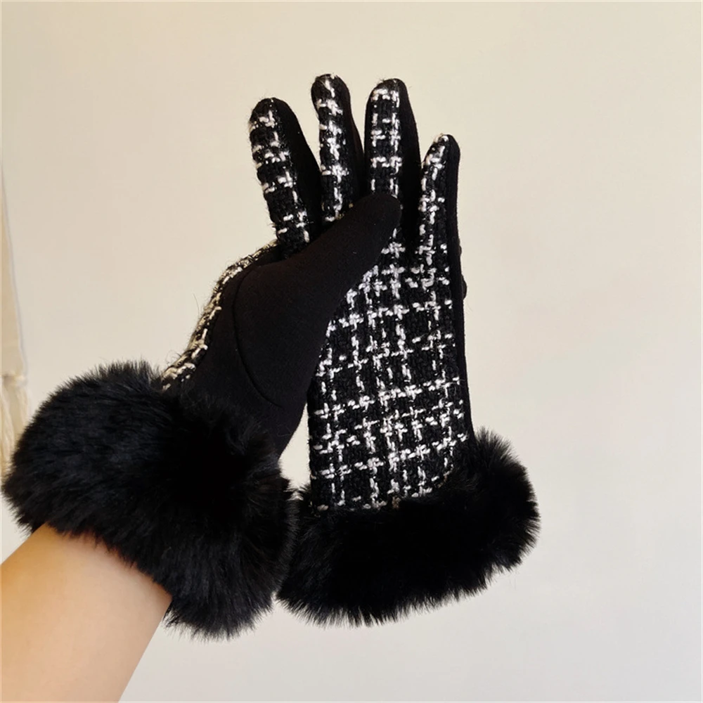 Winter Gloves Women's Warm Grid Gloves Velvet Thicken Touch Screen Cashmere Mittens Outdoor Cycling Gloves Elegant Gloves
Winter Gloves Women's Warm Grid Gloves Velvet Thicken Touch Screen Cashmere Mittens Outdoor Cycling Gloves Elegant Gloves