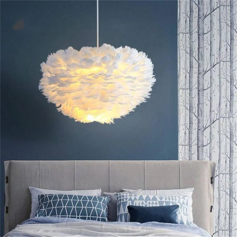 Modern Design White Goose Feather Pendant Lamp E27 Lamp Holder Fairy Hanging Lamp Bedroom Dining Room Chandelier Ceiling Light
Modern Design White Goose Feather Pendant Lamp E27 Lamp Holder Fairy Hanging Lamp Bedroom Dining Room Chandelier Ceiling Light