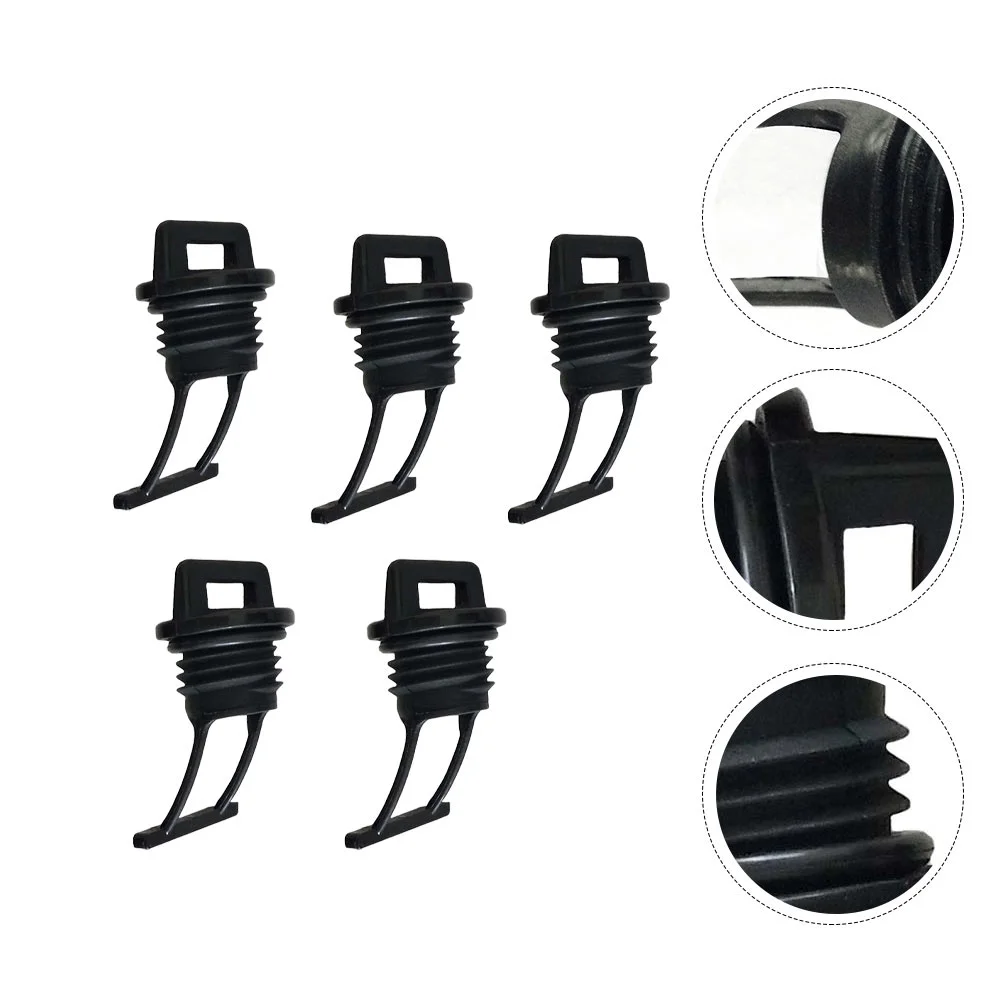 

5 Pcs Kayak Water Hole Plug Boat Drain Plugs Scupper Replacement Accessories Thread Bung Nylon Canoe Holes Stopper Hull