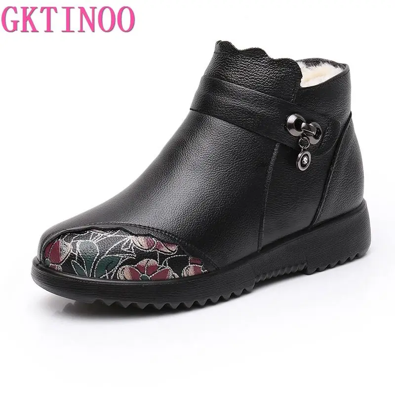 GKTINOO/модные зимние женские ботильоны из натуральной кожи; Женские теплые зимние ботинки из толстой шерсти; Водонепроницаемые Нескользящие ботинки для мам
GKTINOO/модные зимние женские ботильоны из натуральной кожи; Женские теплые зимние ботинки из толстой шерсти; Водонепроницаемые Нескользящие ботинки для мам