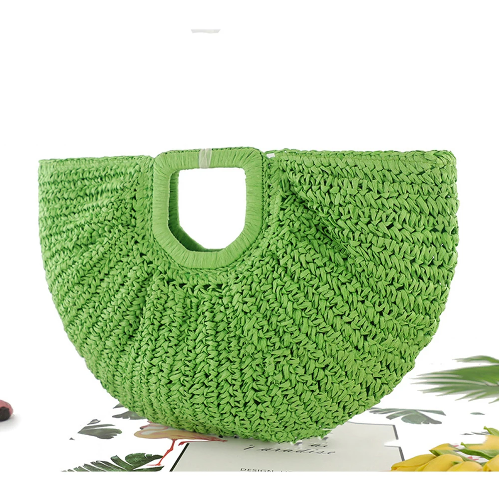 Соломенная Сумка в форме полумесяца, сумки из бумажной веревки, плетеные сумки карамельных цветов для женщин, лето 2023, пляжные сумки из ротанга, ажурный тоут, женский клатч 
Соломенная Сумка в форме полумесяца, сумки из бумажной веревки, плетеные сумки карамельных цветов для женщин, лето 2023, пляжные сумки из ротанга, ажурный тоут, женский клатч