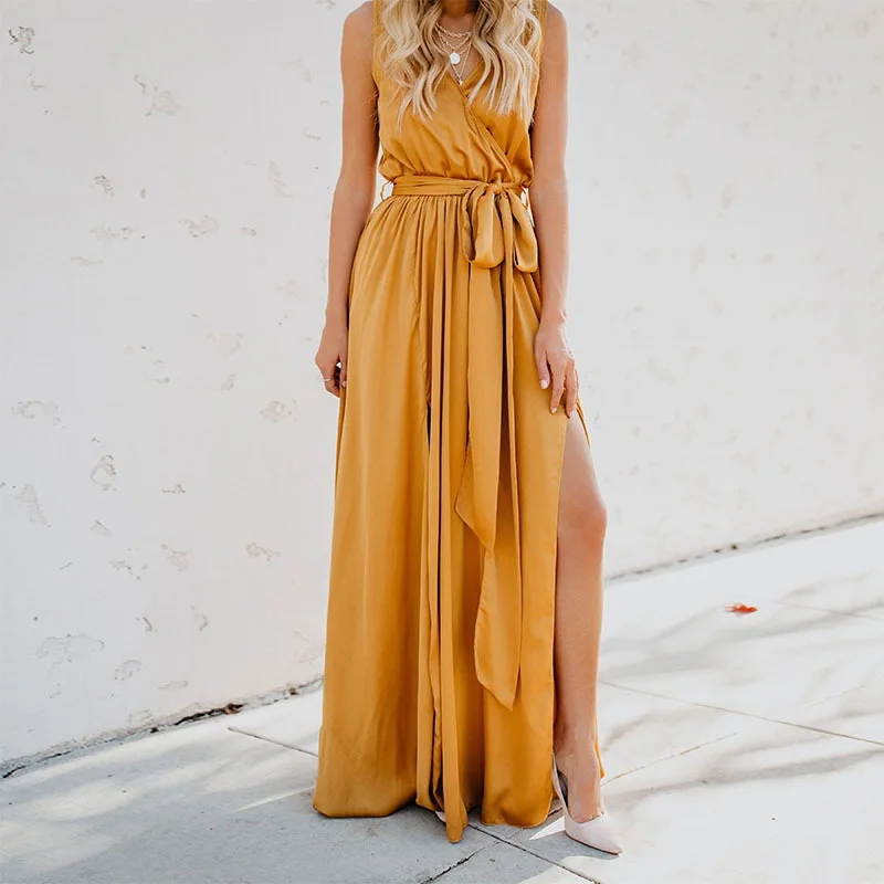 Fashion sexy V-neck slit dress ladies chiffon ruffled long skirt spring and autumn new style elegant temperament slim waist slim
Fashion sexy V-neck slit dress ladies chiffon ruffled long skirt spring and autumn new style elegant temperament slim waist slim