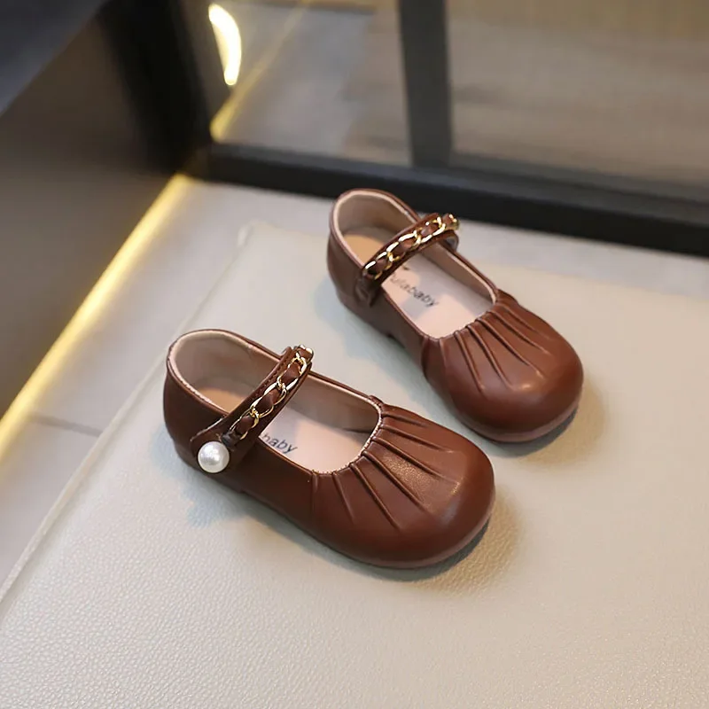 Spring Autumn Children's Leather Shoes Chic Girls' Chain Flat Shoes Fashion Causal Kids Princess Ballet Dress Shoes Round-toe
Spring Autumn Children's Leather Shoes Chic Girls' Chain Flat Shoes Fashion Causal Kids Princess Ballet Dress Shoes Round-toe